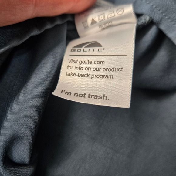 GoLite Mens XL Gray Long Sleeve Snap Hiking Travel Shirt Polyester performance - Picture 5 of 9